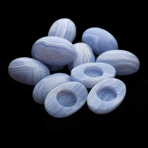 Butswana naturale agata Cabochon pietre preziose blu quarzo gioielli in pietra naturale gioielli in pietra dall'africa - Product Image 1