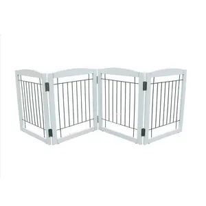 Hersteller liefern Indoor Faltbare Holz Pet Gate Sicherheits barriere Tür Hunde zaun für Hund Katze einschränken