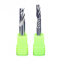 Fraise spirale à lame unique en acier au tungstène de 5-6 mm pour découpe acrylique et PVC, tête d'outil de gravure CNC pour publicité