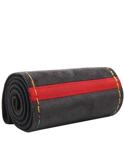 غطاء مقود السيارة من جلد الألياف الدقيقة المخيط يدويًا من قماش الشامواه، ملائم تمامًا - Product Image 4