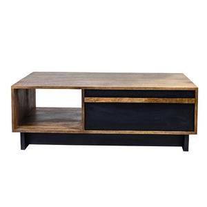 Table basse Oxberg en noir et naturel, table basse multifonction moderne pour salon, vente en gros - Product Image 2