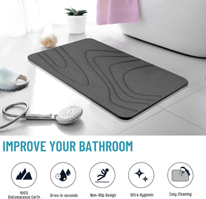 Customized Design Nonslip American Style Bathroom Quick Drying Diatomaceous Earth Diatomite <b>Bath</b> <b>Mat</b> Stone <b>Bath</b> <b>Mat</b> - Product Image 4
