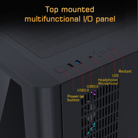 Lovingcool Full Tower Desktop Circulaire Panoramique Verre Trempé Pc Boîtier Cpu Cabinet Atx /MATX/ITX Refroidissement Gaming Computer case