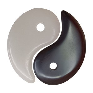 Juego de Piedras Gua Sha Estilo <span class=keywords><strong>Yin</strong></span> <span class=keywords><strong>Yang</strong></span>, Jade Blanco y Jade Natural, Herramienta Dual para Masaje Facial y Cuidado de la Piel con Logotipo Personalizado - Product Image 1