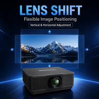 Projecteur laser 3LCD 4K 10000 lumens ANSI avec correction géométrique et déplacement de l'objectif