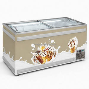 Congelatore Commerciale per Gelati con Coperchio Scorrevole in Vetro e LED Interno, Piccolo Congelatore a Pozzetto per Esposizione in Negozi <span class=keywords><strong>di</strong></span> Convenienza - Product Image 4