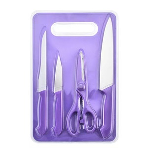 5Pcs/Set Multifunctional Cutters Ceramic Knife Set Paring Peeler Chopping Board Nordic Candy Color Portable Picnic <strong>Kitchen</strong> Tools - Product Image 3