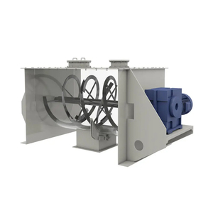 Horizontal Vacuum Double Ribbon Mixer Machine with Pump for Cosmetic Chemicals <b>Mixing</b> 100L Capacity 220V/380V SUS304 Material - Product Image 1