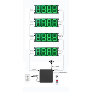 Commercio all'ingrosso Hidly LED Number Price Display Italic 12 pollici Green LED 7 Segment Number Board - Product Image 5