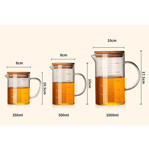 บีกเกอร์แก้วโบโรซิลิเกตสูง 1000 มล. พร้อมหูจับ ถ้วยตวงสำหรับใช้ในครัว - Product Image 4