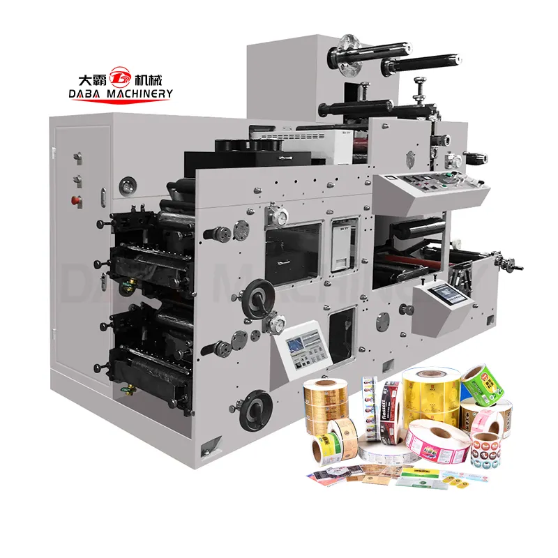 DABA flexo paper sticker label roll to roll printing machine rotary label ci flexographic printers