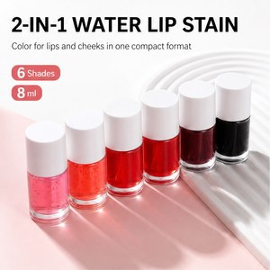 Teinture à lèvres liquide mate 2 en 1, gloss à lèvres et couleur pour les joues, logo personnalisé, marque privée, 6 ml, 6 teintes - Product Image 1