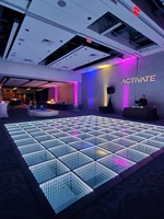 Panneau de sol de danse lumineux LED RGB personnalisé en usine, effet miroir infini 3D néon, pour discothèque et mariage