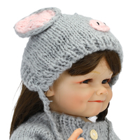Pelucas para Muñeca Bebé Reborn Emillia de Silicona Realista de 55 cm, con Aspecto Natural, Suave, que Llora y Hace Pipí