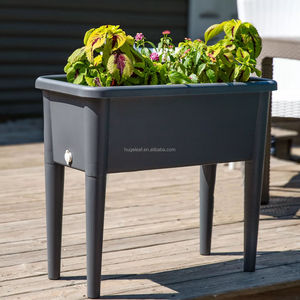 Jardinière surélevée auto-arrosante en plastique pour extérieur, facile à assembler, <span class=keywords><strong>avec</strong></span> couvercle de protection des plantes - Product Image 6