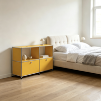 Meuble de rangement industriel robuste empilable pour chambre à coucher, style contemporain, design minimaliste élégant, en alliage, prix avantageux