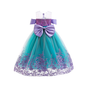 Disfraz de Halloween para Niñas, Vestido de Princesa con Hombros Descubiertos, Vestidos de Sirena para Niñas - Product Image 2