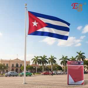 Bandiera personalizzata 3 x5ft Cuba 144 pz 12DZ/CS stampata in tecnica digitale realizzata in seta di poliestere per l'educazione assicurativa automobilistica - Product Image 3