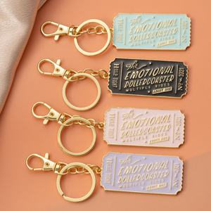 Porte-clés en gel dur personnalisé, motif motel, billet de montagnes russes émotionnel – Offre Spéciale - Product Image 6