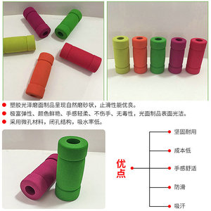 Poignées de guidon de vélo en NBR PVC 22,2 mm, mousse éponge, protection pour les mains des enfants - Product Image 3