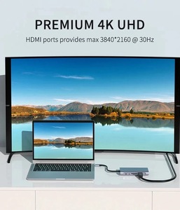 Hub USB Type-C 11 in 1 con Adattatore <span class=keywords><strong>HDMI</strong></span> <span class=keywords><strong>VGA</strong></span> RJ45 100Mbps SD TF per MacBook, Dell XPS, HP Docking Station - Product Image 4