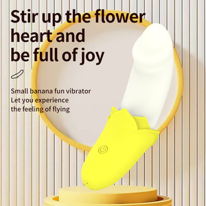 Vibrateur puissant en silicone en forme de banane, 12 modes, stimulateur de masturbation féminine, produit sexuel mignon, clitoridien USB - Product Image 1