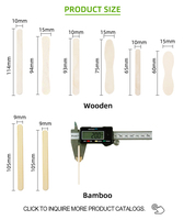 Bâtonnets de glace miniatures biodégradables en bois pour commande urgente, personnalisables avec logo, agitateurs à café en bambou, outils de crème glacée en gros