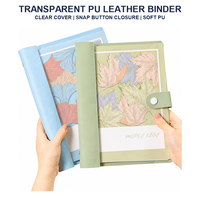 Lot de 60 feuilles transparentes A5 en TPU pour classeur à anneaux, avec logo personnalisé, pages lignées et bouton-pression métallique – Vente en gros
