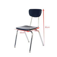 Chaise d'étudiant américaine électroplaquée pour université, école, salle de classe, collège, chaise de cadet, chaise de salle à manger