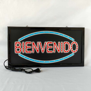 Custom Led Open Sign <b>with</b> Business Hours Led <b>Lights</b> Advertising Board - Product Image 5
