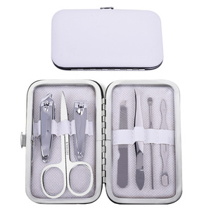 Ensemble de coupe-ongles en acier inoxydable coloré, 8 pièces, complet, en boîte, ciseaux, cure-oreilles, coupe-ongles pour bébé, personnalisable - Product Image 5