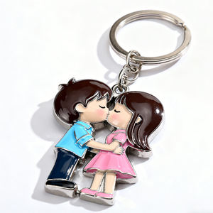 Llavero Magnético Personalizado al por Mayor, de Acero Inoxidable, con Diseño de Pareja de <span class=keywords><strong>Monos</strong></span> Besándose, para Regalo - Product Image 3