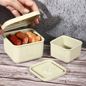 Gadgets de cuisine personnalisés en gros Boîte à lunch en silicone écologique réutilisable de qualité alimentaire Conteneur classique Boîtes à lunch pour filles - Product Image 3