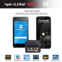 Vgate VLinker MC+ ELM327 V2.2 Koneksi Nirkabel BT 4.0 OBD 2 Pembaca Kode untuk Android IOS Pemindai Diagnostik Mobil