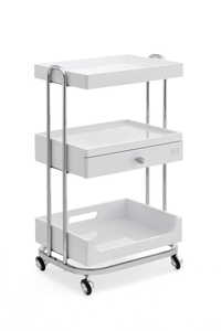 Carrito de Salón de Belleza Multifuncional Moderno y Removible con 4 Ruedas para Peluquería, Manicura, Baño, de Luxmars - Product Image 2