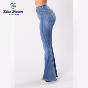 Pantalones vaqueros rectos vaqueros de talle alto para <span class=keywords><strong>mujer</strong></span>, pantalones vaqueros de pierna ancha, venta al por mayor - Product Image 6