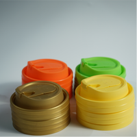 Vasos Desechables de Plástico PP de 90 mm de Calibre, Aptos para Alimentos, Coloridos, Antiderrames, con Tapas Compatibles y Cierres para Botellas, Venta al Por Mayor