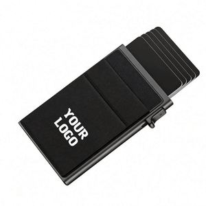 Xdh1889 Top Seller Men Aluminum <b>Metal</b> Minimalist Slim Credit Card Holder Front Pocket Automatic Pop up <b>Wallet</b> for - Product Image 1