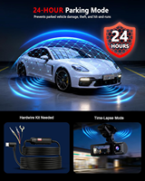 Caméra de tableau de bord 3 canaux 4K+2K+2K pour voitures, caméra avant et arrière, 5.8G Wifi double, GPS intégré, vision nocturne, WDR, stationnement 24h/24