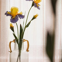 Fleurs d'iris artificielles réalistes, style français, bouquet en soie pour la décoration de la maison et des hôtels, vente en gros, livraison directe d'usine