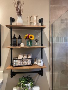 Gỗ Sắt Đen Nghệ Thuật Treo Tường Ống Kệ Sách Kệ Công Nghiệp Ống Nhà Bếp Nhà Lưu Trữ & Tổ Chức Hộ Gia Đình Các Mặt Hàng - Product Image 5