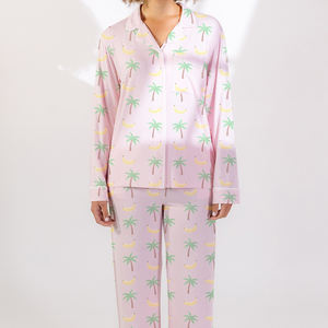 HUOYOUNG Custom Loungwear <strong>Pyjamas</strong> Women's <strong>Piyamas</strong> Pjs Set Soft Rayon Cotton Bamboo Modal Pajamas Sleepwear Set Women - Product Image 1