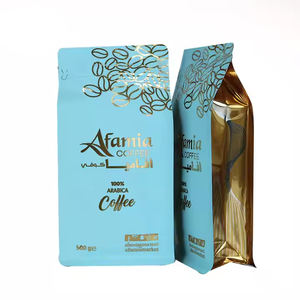 Vazio Pequeno Stand up Coffee Pouch Embalagem Sacos Custom Chá Coffee Bean Candy Cookies Impresso Sacos De Plástico com Válvula e Zíper - Product Image 2