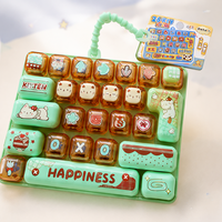 Mini clavier anti-stress à 26 touches, porte-clés mignon de dessin animé, breloque de sac pour cadeaux et loisirs créatifs