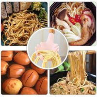 Cuillère à pâtes en silicone, fourchette à spaghetti, cuillère-passoire pour nouilles, cuillère griffe de cuisine