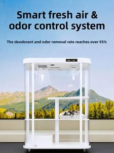 Высококачественная умная лежанка-кабина для кошек с балконом, домашняя, для использования в помещении, просторная, вилла-клетка для кошек - Product Image 2