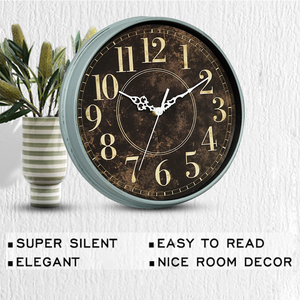 Oem/ODM 12 Inch Phong Cách Cổ Thạch Anh <span class=keywords><strong>Analog</strong></span> Đồng Hồ Treo Tường Trang Trí Nội Thất Với Biểu Tượng Tùy Chỉnh Im Lặng Nhựa Đồng Hồ Treo Tường - Product Image 2