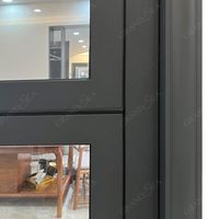 Ventana plegable de aluminio, ventanas de vidrio plegables, ventana plegable de rejilla vertical americana para Bar, tienda, café