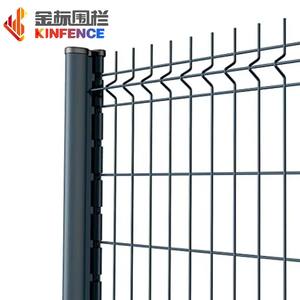 Poteau en acier galvanisé et recouvert de PVC pour clôture de sécurité 3D, idéal pour les chantiers de construction et offrant une longue durée de vie - Product Image 2