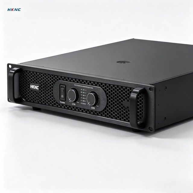 Professional 500W *2 Stereo Class-AB Amplifier XLR Balanced Input HG-B2500 Metal for Concert School Auditorium Cinema